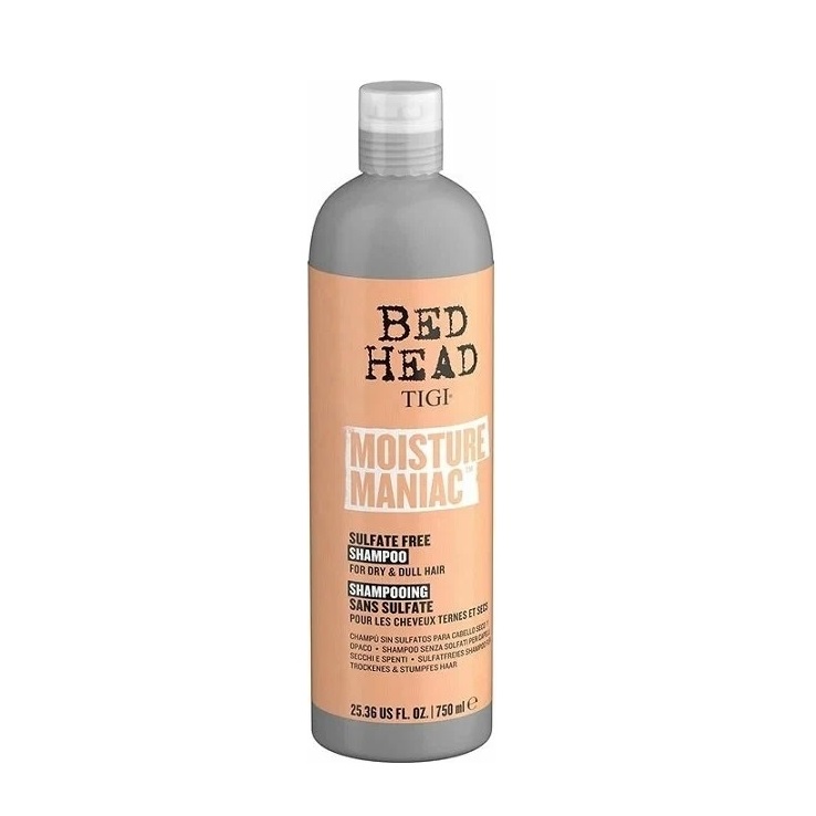 TIGI Bed Head Moisture Maniac Shampoo - Бессульфатный шампунь для увлажнения сухих и тусклых волос 750 мл