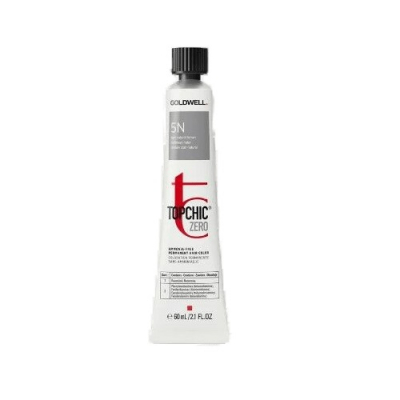 Goldwell Topchic Zero - Безаммиачная стойка краска для волос 5N яркий натуральный коричневый 60 мл