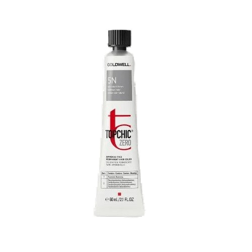 Goldwell Topchic Zero - Безаммиачная стойка краска для волос 5N яркий натуральный коричневый 60 мл