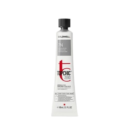 Goldwell Topchic Zero - Безаммиачная стойка краска для волос 7N средний натуральный блонд 60 мл
