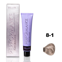 Ollin Performance Permanent Color Cream - Перманентная крем-краска для волос 8/1 светло-русый пепельный 60 мл
