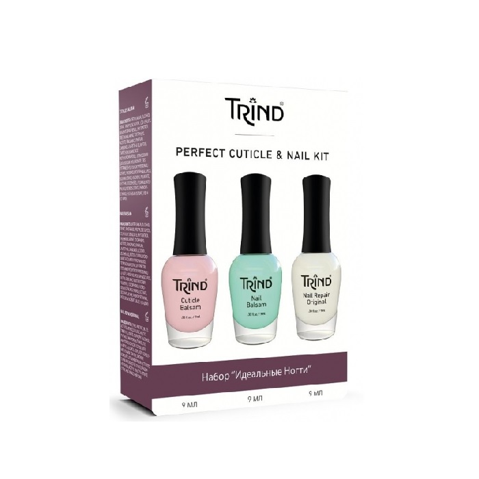 Trind «Perfect Cuticle and Nail» Set - Набор по уходу за ногтями «Идеальные ногти» 3 x 9 мл