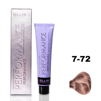 Ollin Performance Permanent Color Cream - Перманентная крем-краска для волос 7/72 русый коричнево-фиолетовый 60 мл