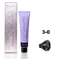 Ollin Performance Permanent Color Cream - Перманентная крем-краска для волос 3/0 темный шатен 60 мл