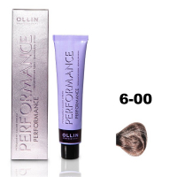 Ollin Performance Permanent Color Cream - Перманентная крем-краска для волос 6/00 темно-русый глубокий 60 мл