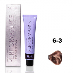 Ollin Performance Permanent Color Cream - Перманентная крем-краска для волос 6/3 темно-русый золотистый 60 мл