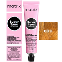 Matrix Super Sync Pre-Bonded 8CG - Краситель для волос безаммиачный светлый блондин медно-золотистый 90 мл