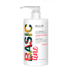 Ollin Basic Line Daily Shampoo - Шампунь для частого применения с экстрактом листьев камелии 750 мл