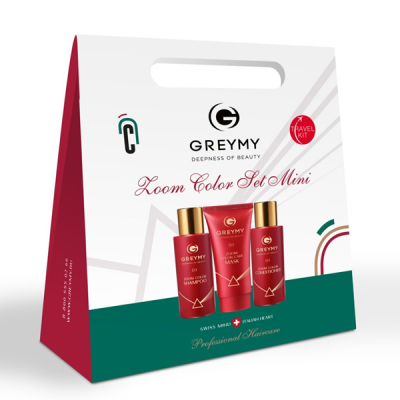 Greymy Zoom Color Set Mini - Набор миниатюр для ухода за окрашенными волосами (шампунь; кондиционер; маска) 250 мл