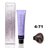Ollin Performance Permanent Color Cream - Перманентная крем-краска для волос 4/71 шатен коричнево-пепельный 60 мл