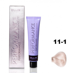 Ollin Performance Permanent Color Cream - Перманентная крем-краска для волос 11/1 специальный блондин пепельный 60 мл