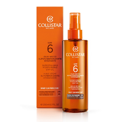 Collistar Sun Special Perfect Tanning Supertanning Dry Oil SPF 6 - Водостойкое сухое масло для интенсивного загара 200 мл