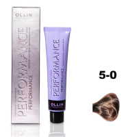 Ollin Performance Permanent Color Cream - Перманентная крем-краска для волос 5/0 светлый шатен 60 мл