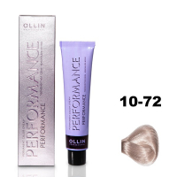 Ollin Performance Permanent Color Cream - Перманентная крем-краска для волос 10/72 светлый блондин коричнево-фиолетовый 60 мл